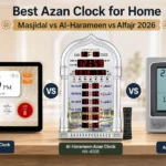 Best Azan Clock for Home Masjidal vs Al-Harameen vs Alfajr 2026-compressed