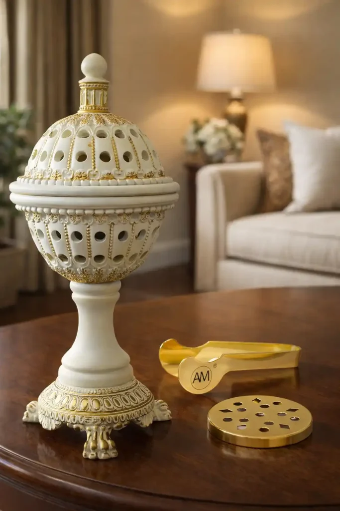 AM Lux Globe Censer Premium Hand-Painted Polyresin Burner