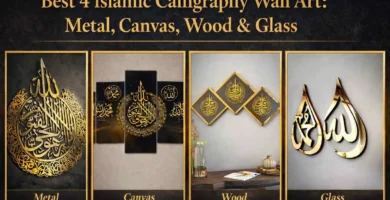 Best 4 Islamic Calligraphy Wall Art Metal, Canvas, Glass & Wood