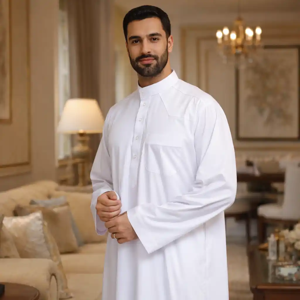 Qianliniuinc Set Traditional Cotton Linen Thawb