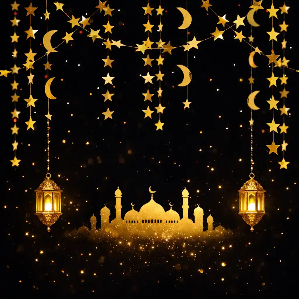 Shiny Moon and Star Garlands