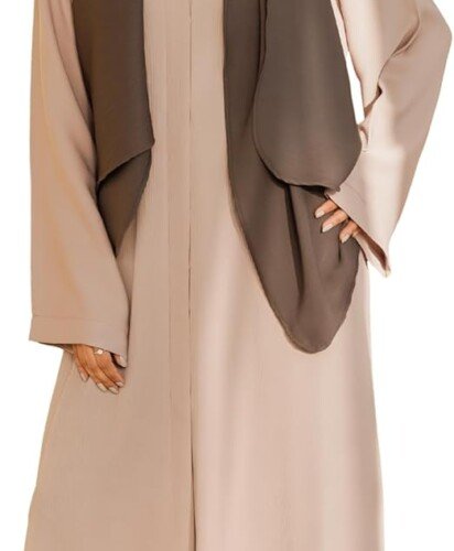 Ariana Abaya Soft Beige Elegant Modern Abaya Full View