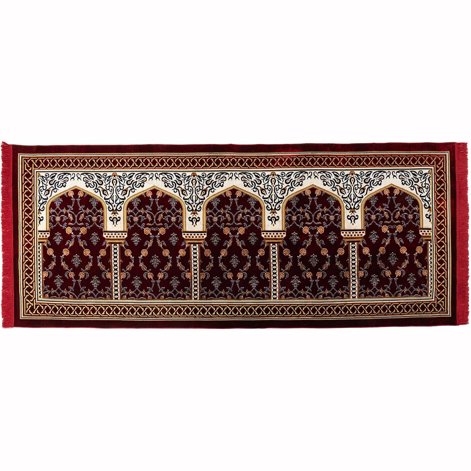 Burgundy Modefa extra large prayer rug for groups
