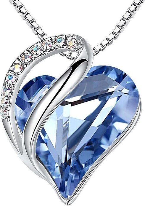 Leafael Light Sapphire Heart Necklace