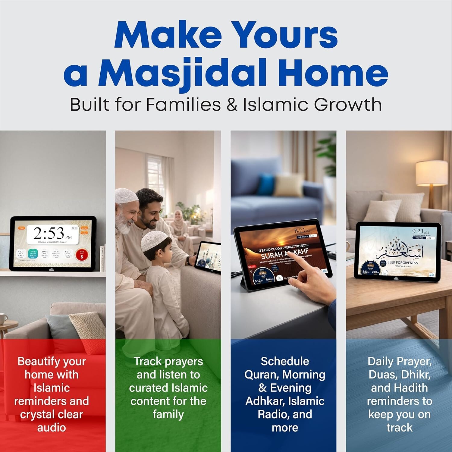 Masjidal Smart Clock for Islamic Home Growth