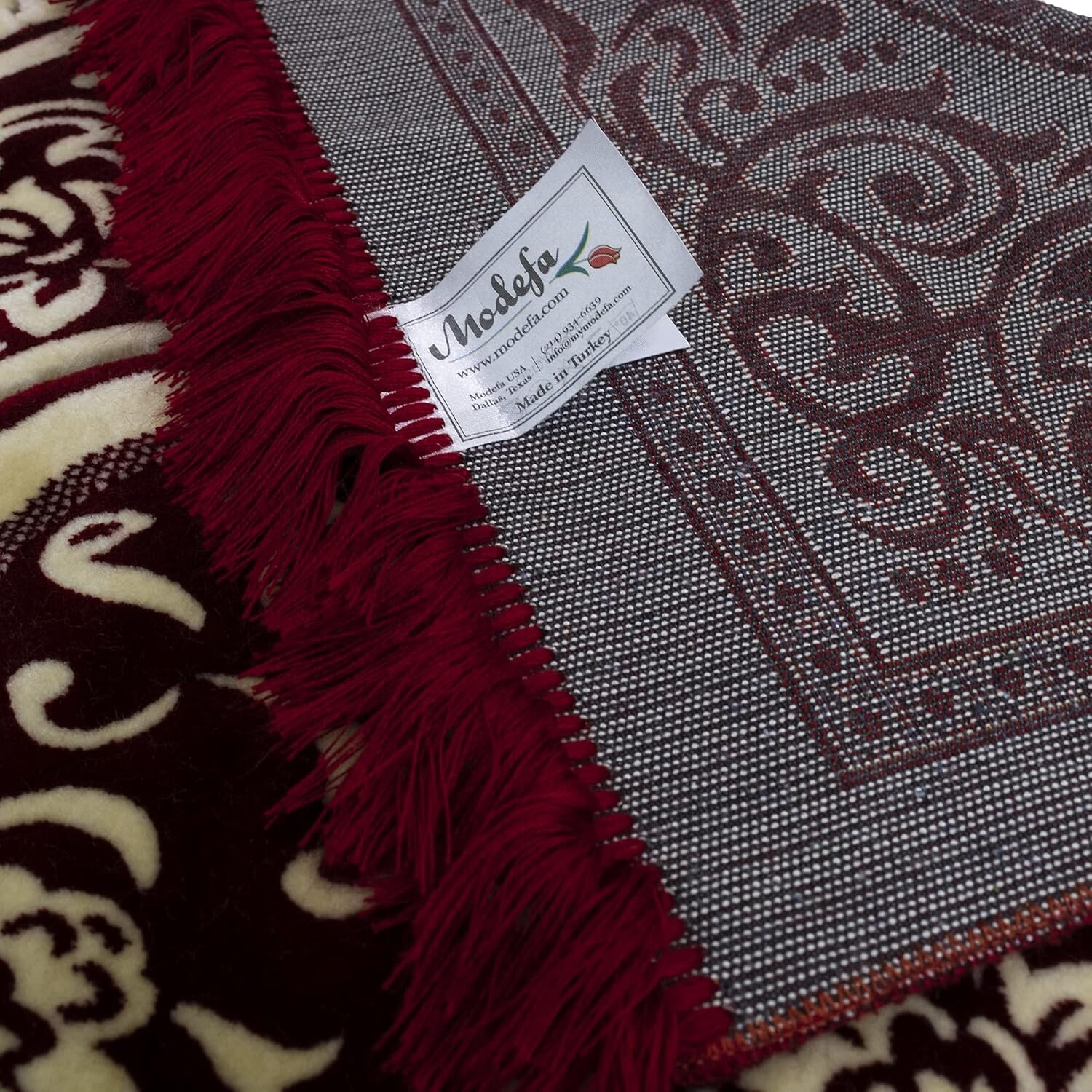 Modefa Turkish Prayer Rug authentic label