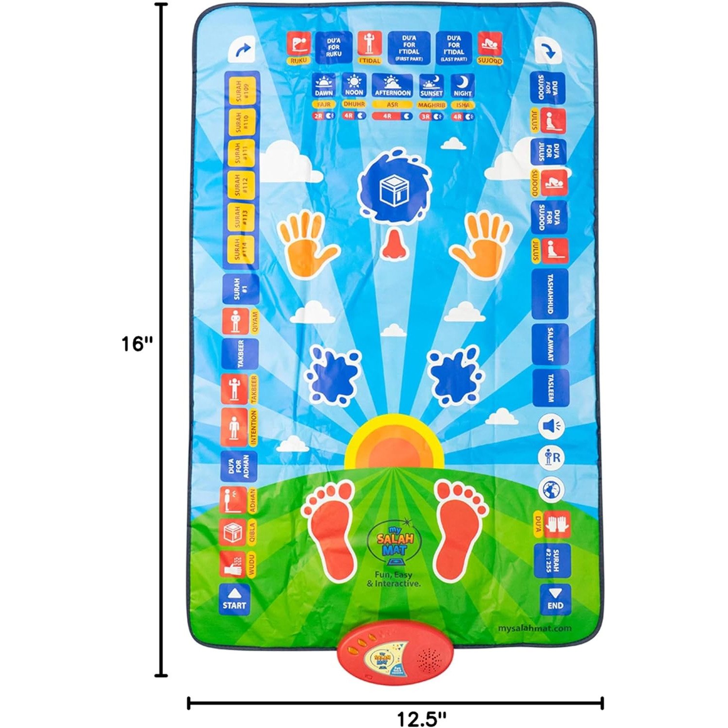 My Salah Mat Educational Kids Prayer Mat Dimensions