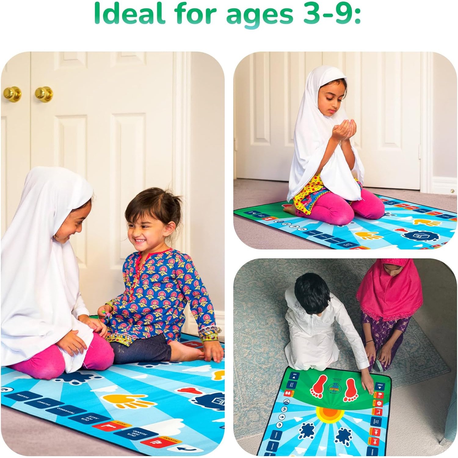 My Salah Mat Interactive Kids Prayer Mat for Ages 3-9