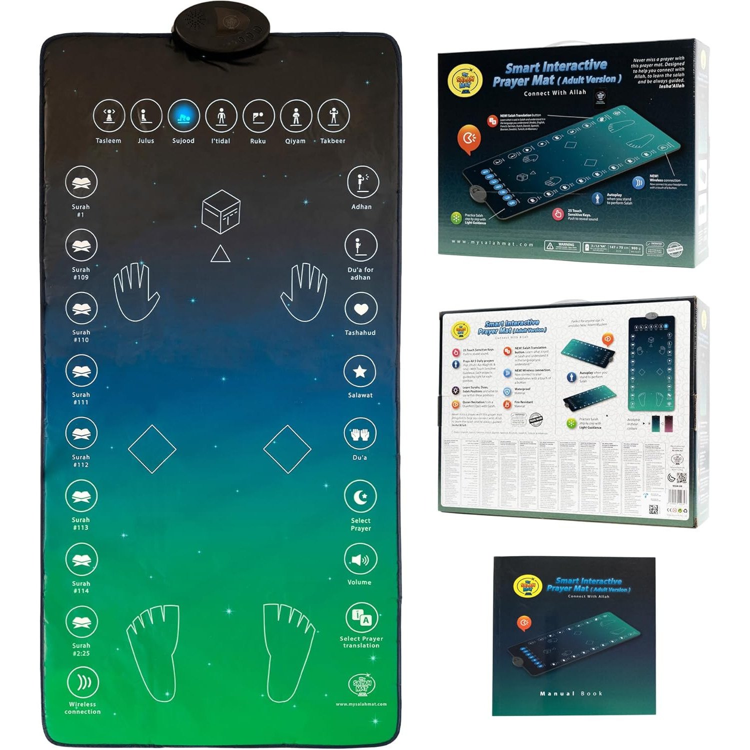 My Salah Mat Smart Interactive Prayer Mat for Adults Set