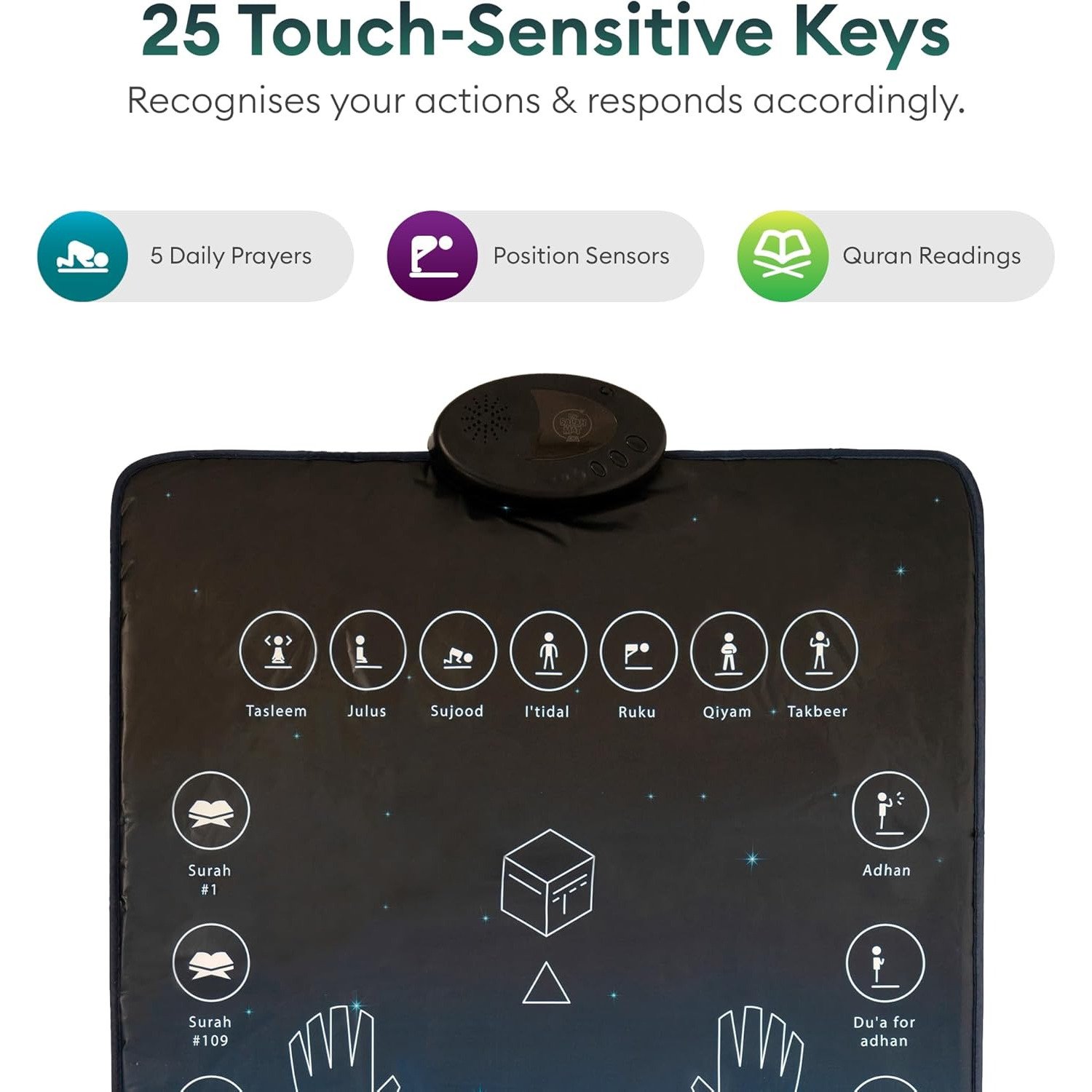 My Salah Mat Smart Prayer Mat with 25 Touch Sensors