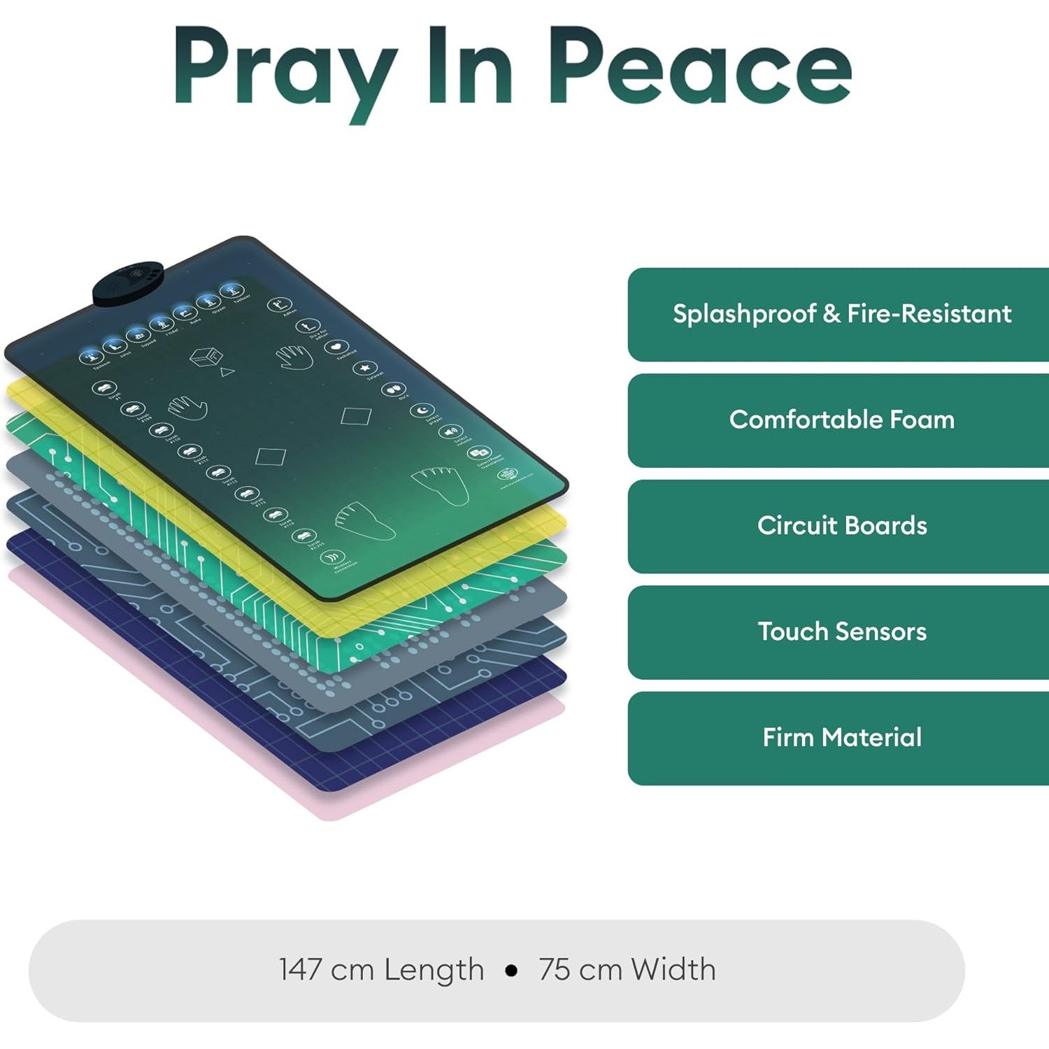 My Salah Mat for Adults Dimensions and Smart Layers