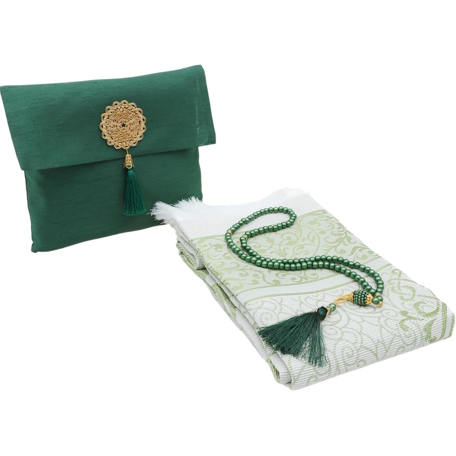Prien Emerald Green Travel Prayer Mat with Gift Bag