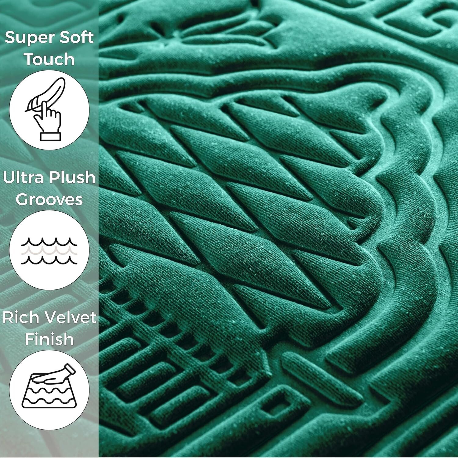 Sacred Artisans Soft Velvet Muslim Prayer Mat Texture