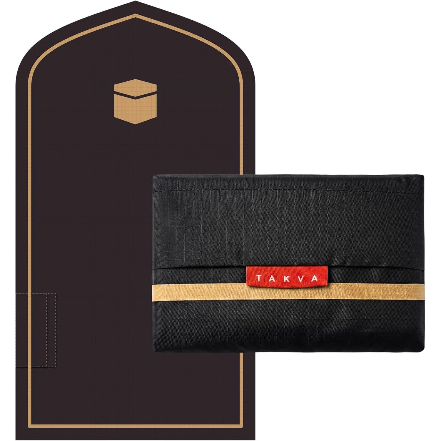 TAKVA black waterproof pocket prayer mat with foldable case