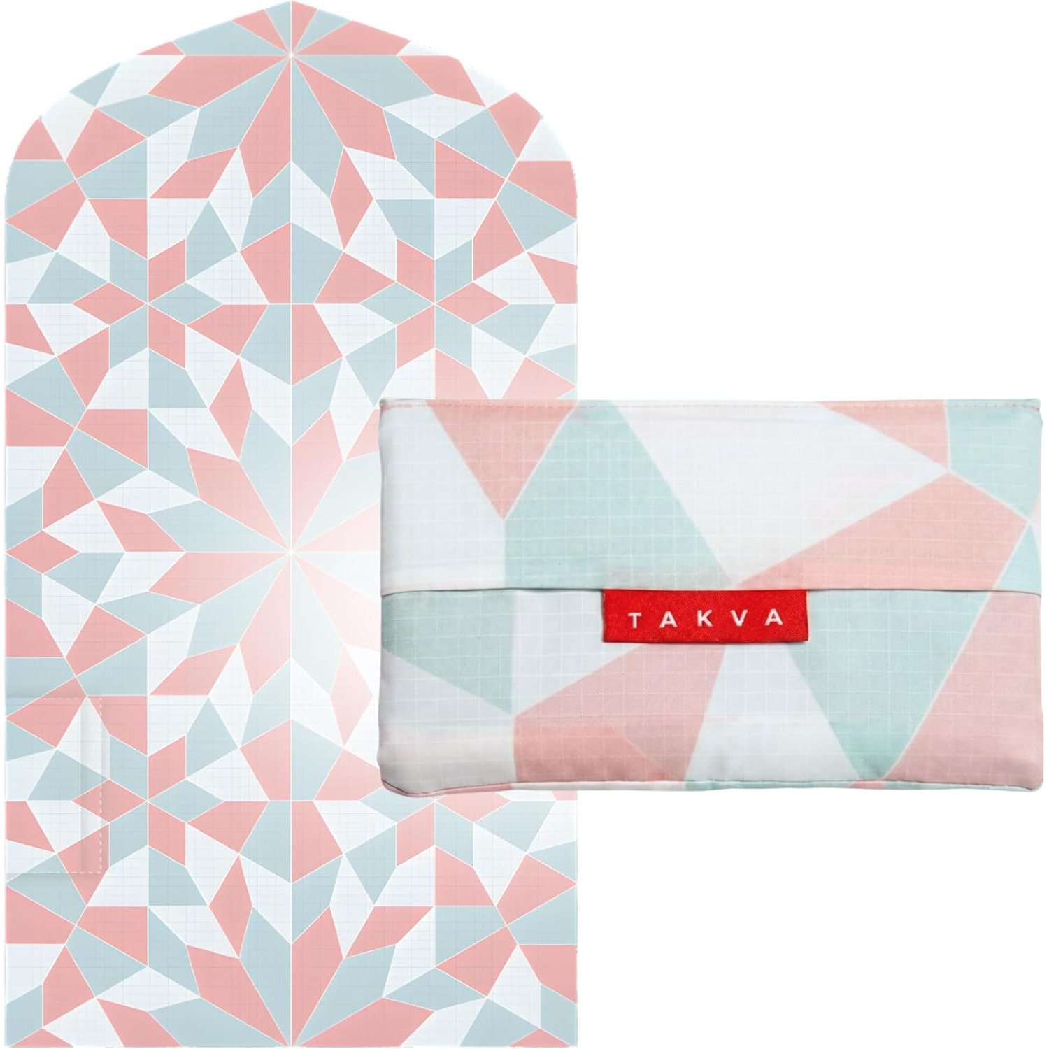 TAKVA geometric pattern waterproof travel prayer mat with pouch
